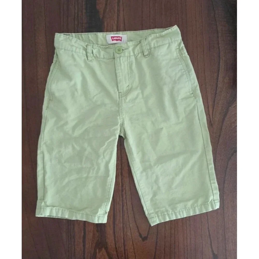 Levi’s Boys Size 14 Regular Green Cotton Chino Shorts 27 Waist